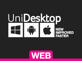 Web button for accessing UniDesktop