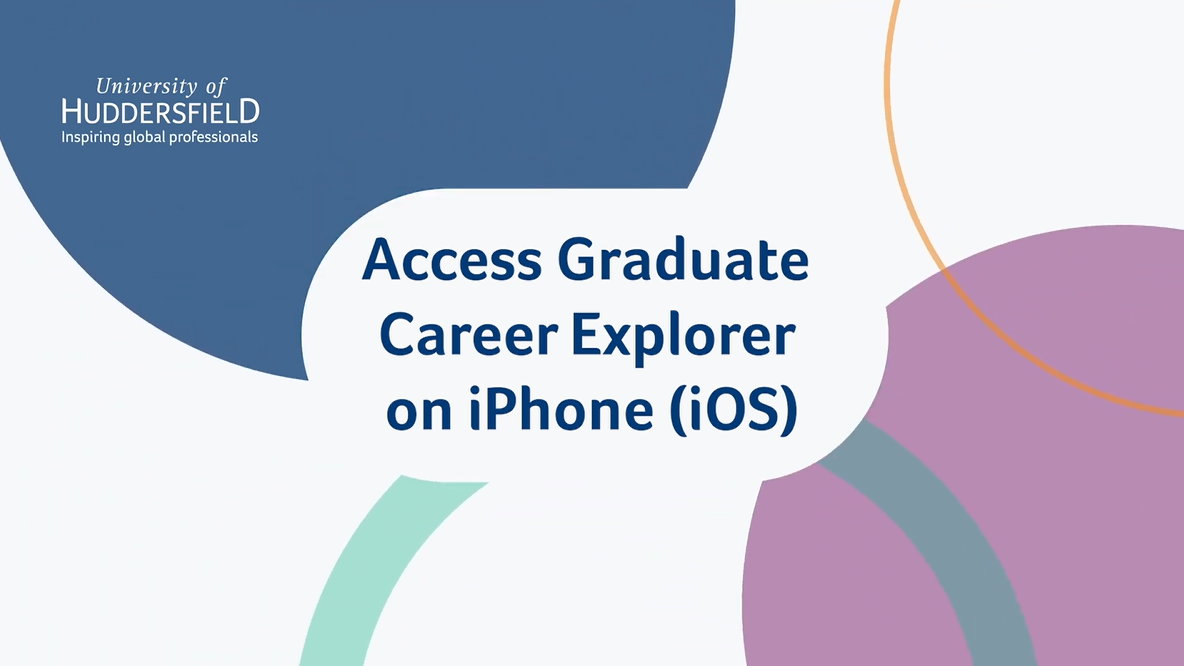 Access Graduate Career Explorer on iPhone (iOS)