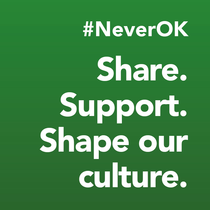Share. Support. Shape our culture on green gradient background