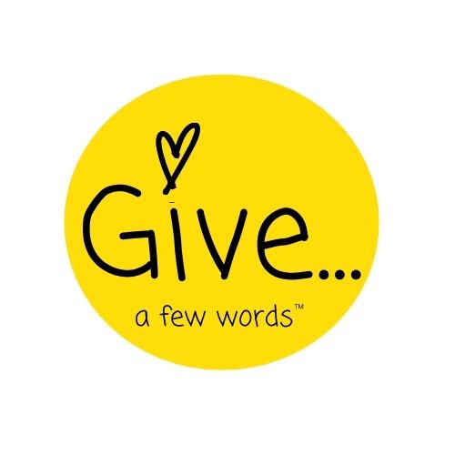 Logo that says give a few words