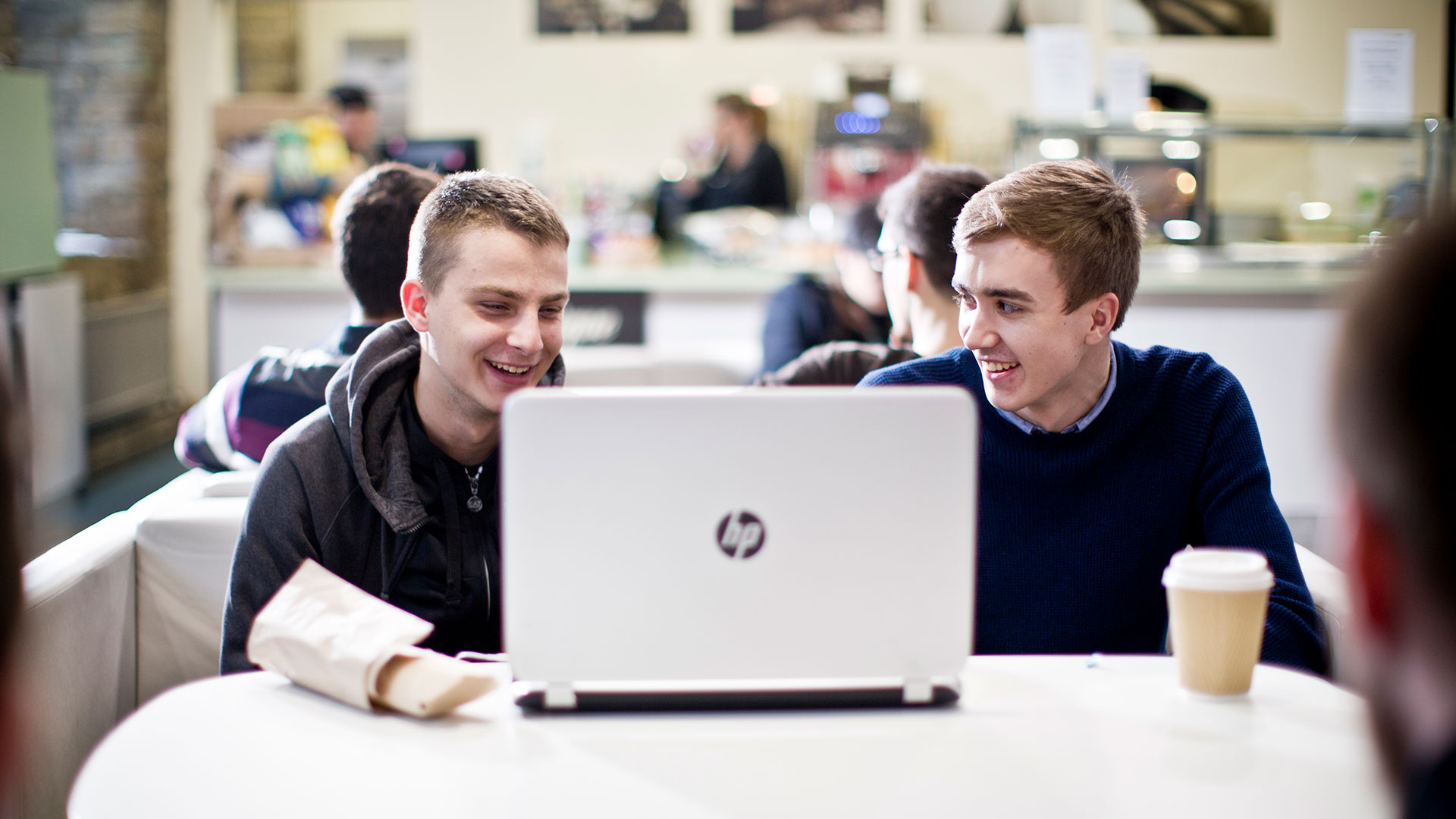 Students in Weavers cafe