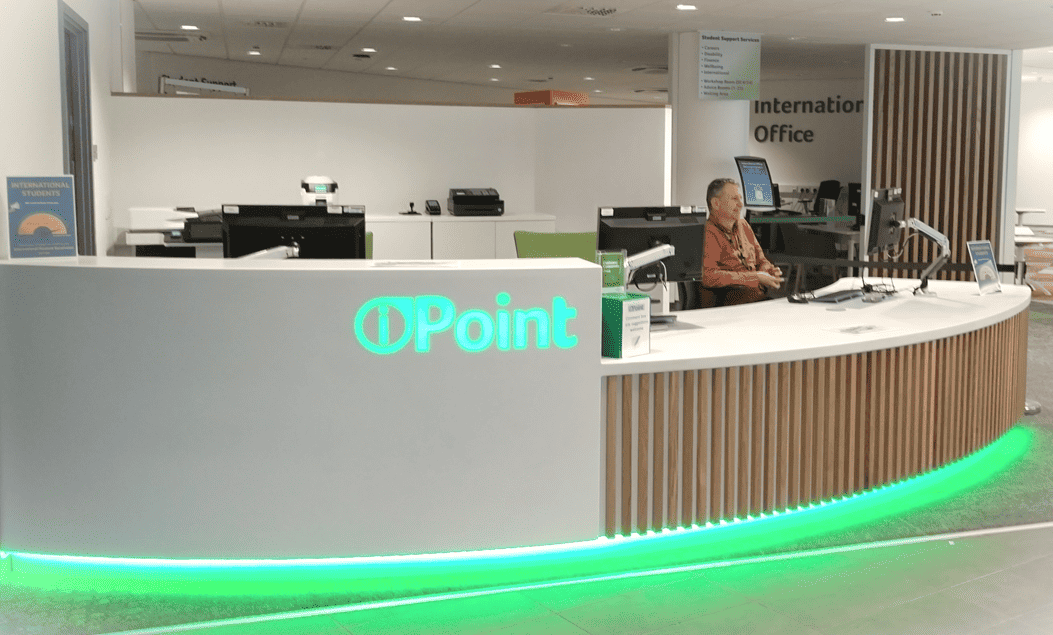 The iPoint desk in Student Central
