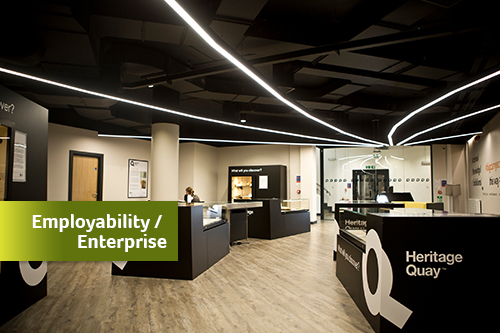 Image of Heritage Quay with Employability and Enterprise tags